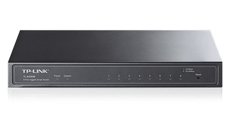 TP-LINK TL-SG2008 hanterad Gigabit Ethernet (10/100/1000) Svart i gruppen COMPUTERTILBEHØR / Netværk / Switches hos TP E-commerce Nordic AB (A15292)