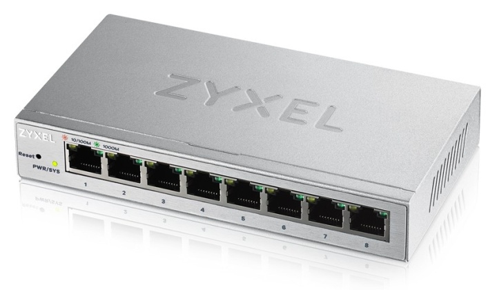 Zyxel GS1200-8 hanterad Gigabit Ethernet (10/100/1000) Silver i gruppen COMPUTERTILBEHØR / Netværk / Switches / 10/100/1000Mbps hos TP E-commerce Nordic AB (A15295)
