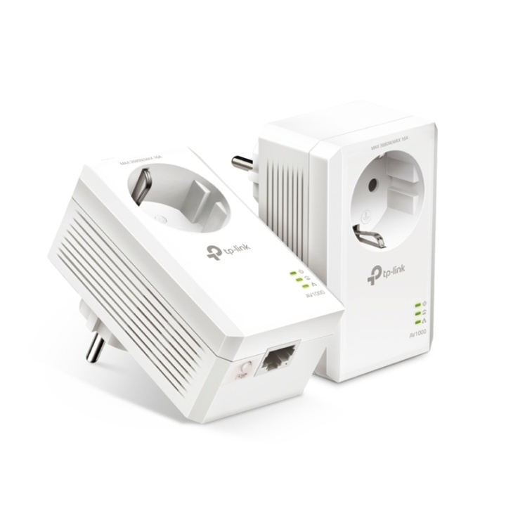 TP-LINK TL-PA7017P KIT PowerLine-nätverksadapter 1000 Mbit/s Nätverksansluten (E i gruppen COMPUTERTILBEHØR / Netværk / Homeplug/Powerline hos TP E-commerce Nordic AB (A15342)