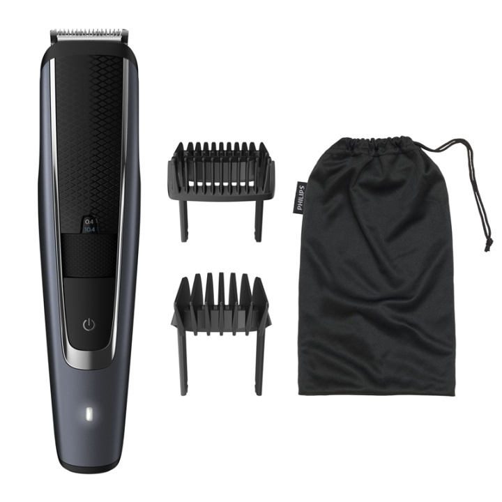 Philips BEARDTRIMMER Series 5000 Precisionsinställningar om 0,2 mm, skäggtrimmer i gruppen SKØNHED & HELSE / Hår og styling / Barbering og trimning / Barbermaskiner og tilbehør hos TP E-commerce Nordic AB (A15425)