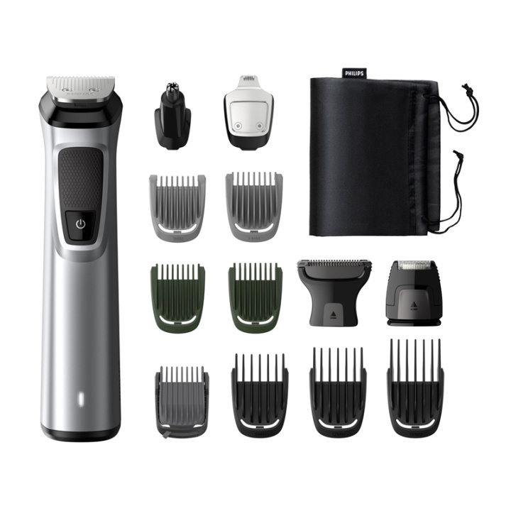 Philips MULTIGROOM Series 7000 14 verktyg, 14-i-1, ansikte, hår och kropp i gruppen SKØNHED & HELSE / Hår og styling / Barbering og trimning / Hårtrimmere hos TP E-commerce Nordic AB (A15429)
