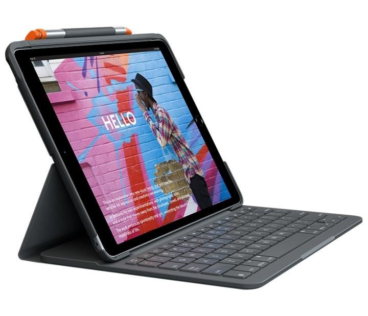 Logitech Slim Folio grafit Bluetooth QWERTY Dansk, Finsk, Norsk, Svensk i gruppen SMARTPHONES & TABLETS / Tablet beskyttelse / Apple iPad hos TP E-commerce Nordic AB (A15657)