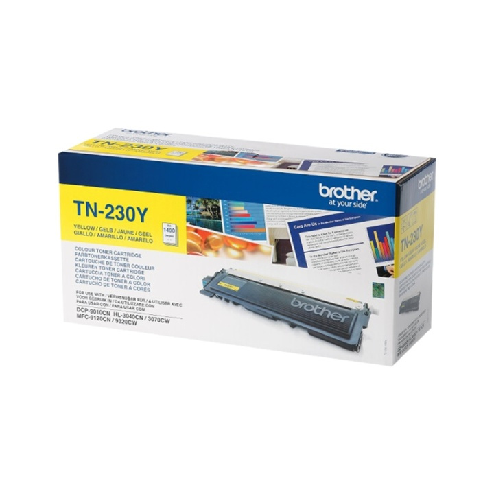 Brother TN-230Y Tonerkassett 1 styck Original Gul i gruppen COMPUTERTILBEHØR / Printere og tilbehør / Blæk og toner / Toner / Brother hos TP E-commerce Nordic AB (A15691)