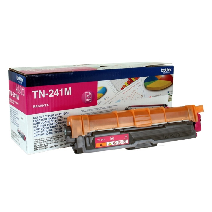 Brother TN-241M Tonerkassett 1 styck Original Magenta i gruppen COMPUTERTILBEHØR / Printere og tilbehør / Blæk og toner / Toner / Brother hos TP E-commerce Nordic AB (A15697)