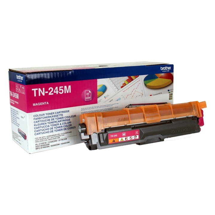 Brother TN-245M Tonerkassett 1 styck Original Magenta i gruppen COMPUTERTILBEHØR / Printere og tilbehør / Blæk og toner / Toner / Brother hos TP E-commerce Nordic AB (A15705)