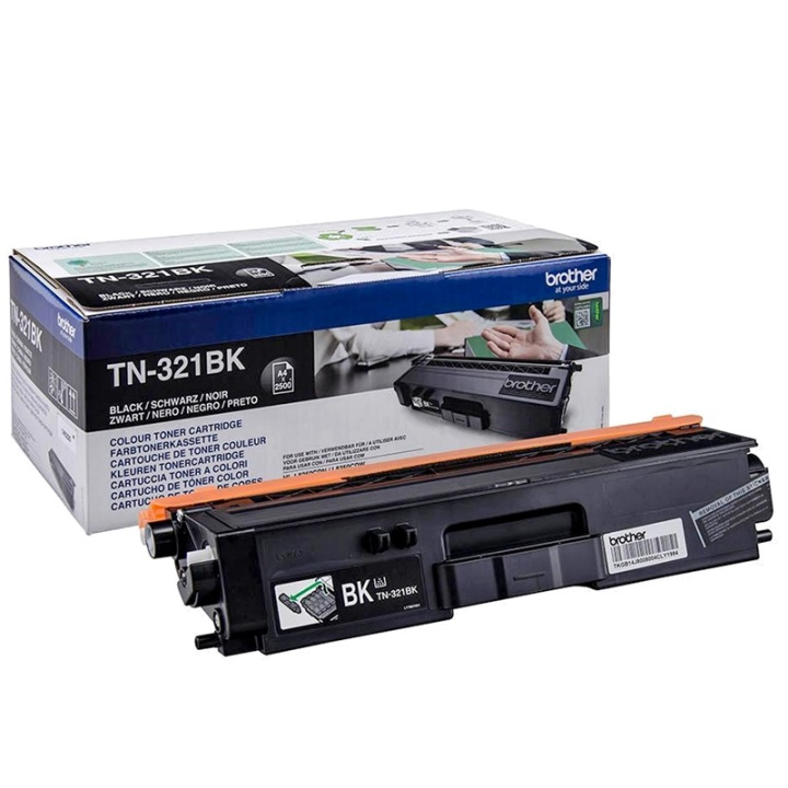 Brother TN-321BK Tonerkassett 1 styck Original Svart i gruppen COMPUTERTILBEHØR / Printere og tilbehør / Blæk og toner / Toner / Brother hos TP E-commerce Nordic AB (A15716)