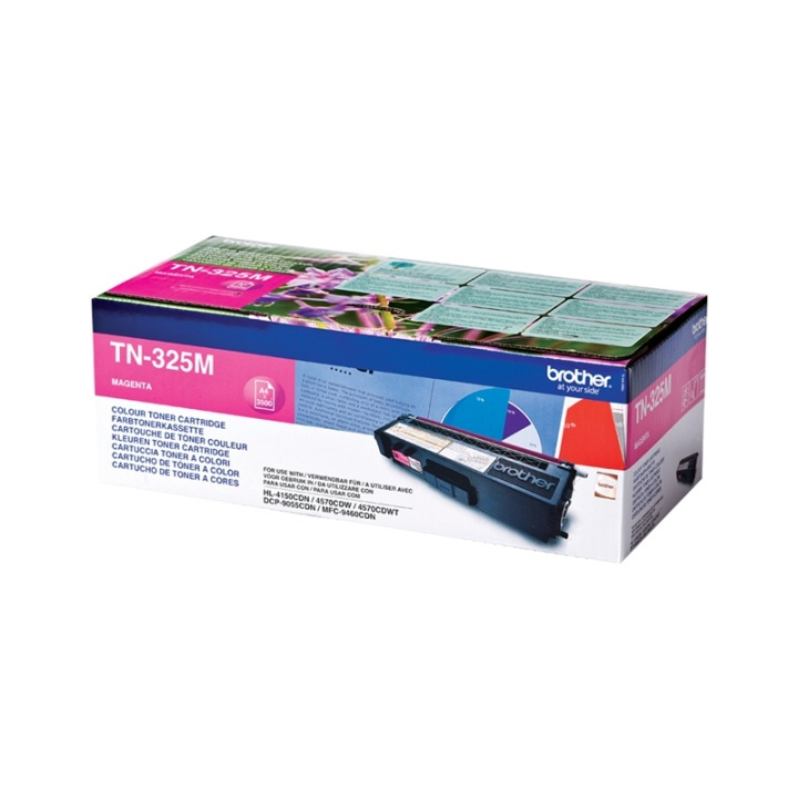 Brother TN-325M Tonerkassett 1 styck Original Magenta i gruppen COMPUTERTILBEHØR / Printere og tilbehør / Blæk og toner / Toner / Brother hos TP E-commerce Nordic AB (A15721)