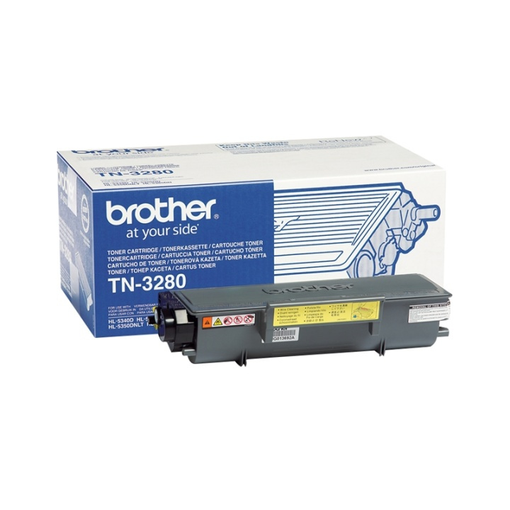 Brother TN-3280 Tonerkassett 1 styck Original Svart i gruppen COMPUTERTILBEHØR / Printere og tilbehør / Blæk og toner / Toner / Brother hos TP E-commerce Nordic AB (A15723)