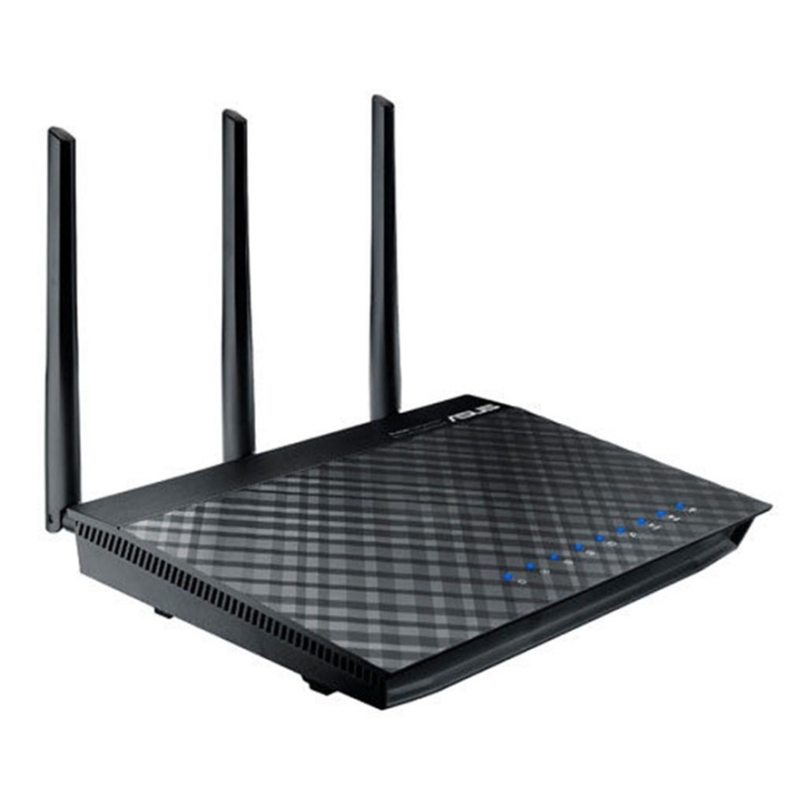 ASUS RT-AC66U trådlös router Gigabit Ethernet Dual-band (2,4 GHz / 5 GHz) Svart i gruppen COMPUTERTILBEHØR / Netværk / Routere hos TP E-commerce Nordic AB (A15901)