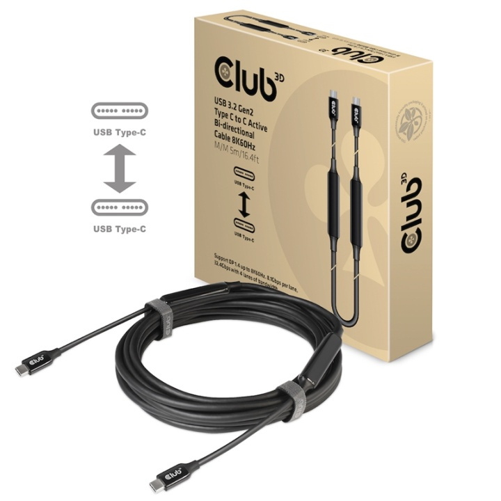 CLUB3D CAC-1535 USB-kablar 5 m USB 3.2 Gen 2 (3.1 Gen 2) USB C Svart i gruppen COMPUTERTILBEHØR / Kabler og adaptere / USB / USB-C hos TP E-commerce Nordic AB (A15948)