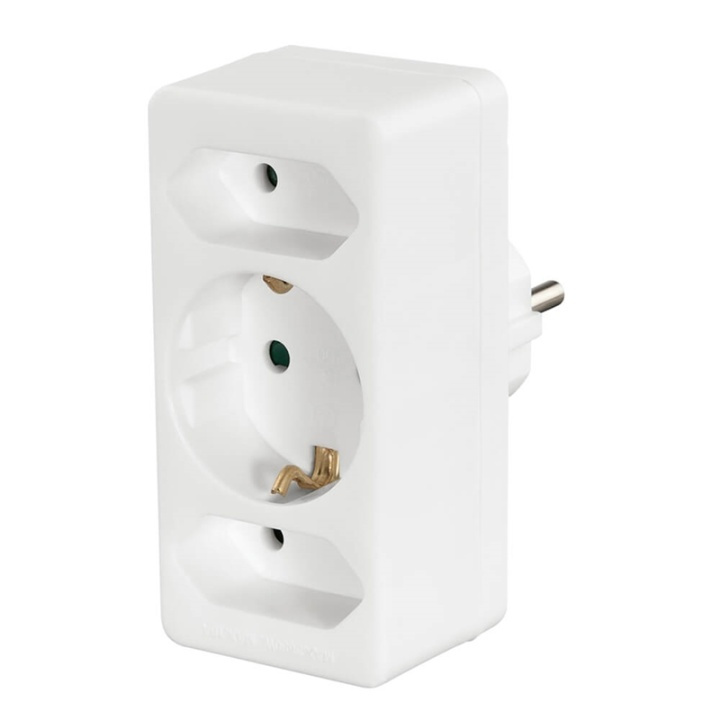 Hama Multikontakt 3-vägs Vit i gruppen HJEM, HUS & HAVE / Elektricitet & Belysning / Stikdåse hos TP E-commerce Nordic AB (A16354)