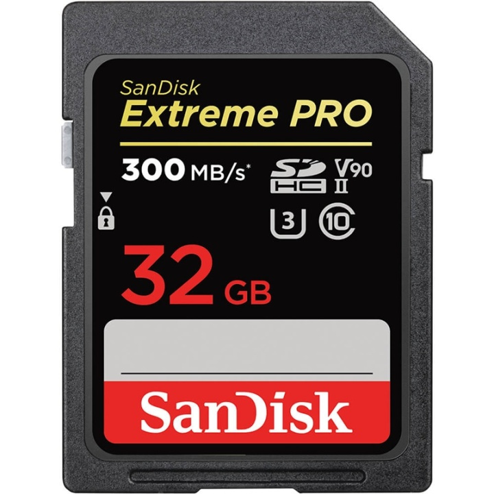 SANDISK SDHC Extreme Pro 32GB 300MB/s UHS-II V90 i gruppen HJEMMEELEKTRONIK / Lagringsmedier / Hukommelseskort / SD/SDHC/SDXC hos TP E-commerce Nordic AB (A16440)