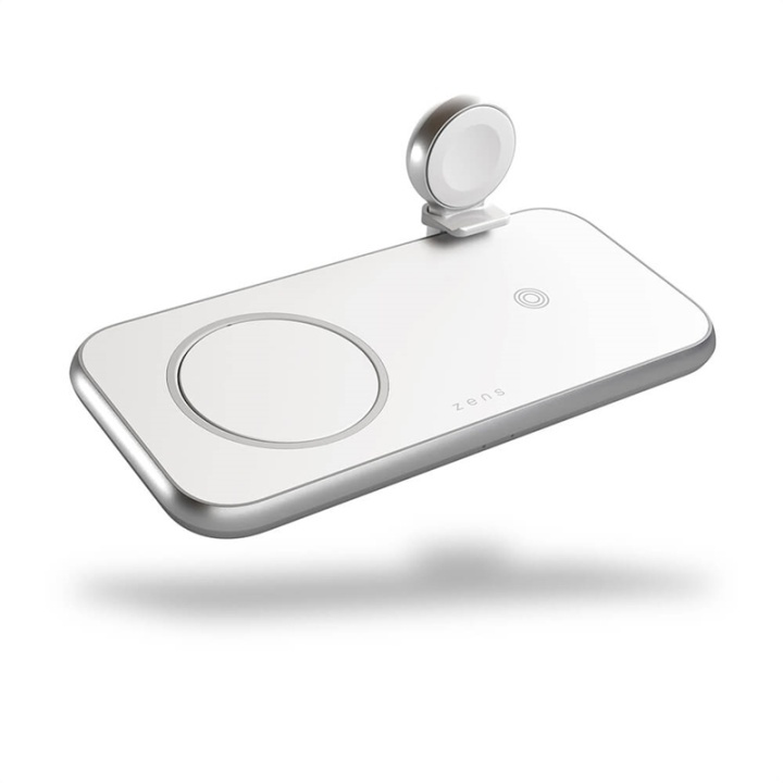 Zens 4i1 Lader Designet til Magsafe 10W + Plads til Magsafe + USB-A + Apple Watch i gruppen SMARTPHONES & TABLETS / Opladere og kabler / Trådløs Qi oplader hos TP E-commerce Nordic AB (A16474)