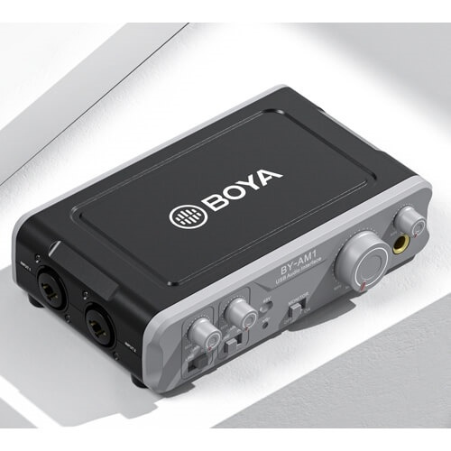 BOYA Mixer Audio BY-AM1 XLR 2-Kanals i gruppen HJEMMEELEKTRONIK / Lyd & billede / Håndholdte mikrofoner hos TP E-commerce Nordic AB (A16532)