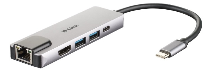 5-in-1 USB-C Hub with HDMI/Ethernet and Power Delivery i gruppen COMPUTERTILBEHØR / Computer Tilbehør / USB-hubs hos TP E-commerce Nordic AB (A16579)