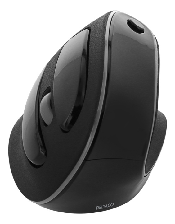 DELTACO Office vertical ergonomic mouse, silent clicks, wireless 2.4G i gruppen COMPUTERTILBEHØR / Mus og tastatur / Mus / Ledningsfri hos TP E-commerce Nordic AB (A16653)