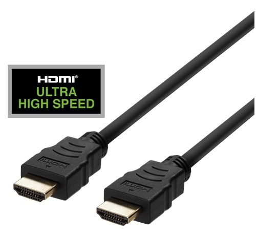 DELTACO ULTRA High Speed HDMI-kabel, 48Gbps, 1m, svart i gruppen HJEMMEELEKTRONIK / Kabler og adaptere / HDMI / Kabler hos TP E-commerce Nordic AB (A16686)