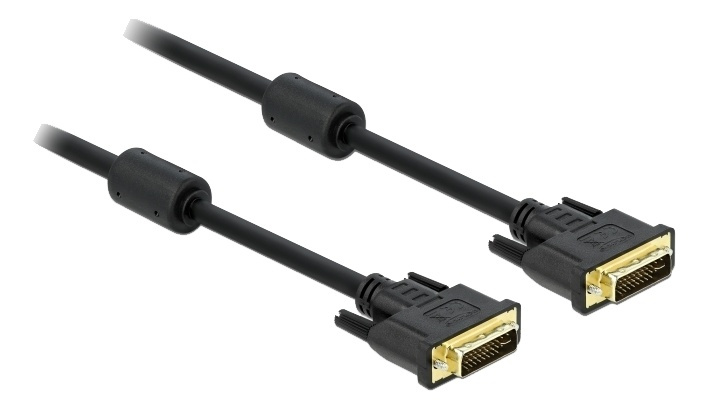 DeLock Cable DVI 24+5 male > DVI 24+5 male, 3 m, black i gruppen COMPUTERTILBEHØR / Kabler og adaptere / DVI / Kabler hos TP E-commerce Nordic AB (A16825)