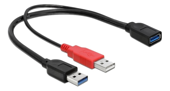 Delock Cable USB 3.0 type A male + USB type A male > USB 3.0 type A fe i gruppen COMPUTERTILBEHØR / Kabler og adaptere / USB / USB-A / Kabler hos TP E-commerce Nordic AB (A16847)