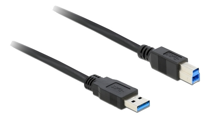 Delock Cable USB 3.0 Type-A male > USB 3.0 Type-B male 0.5 m black i gruppen COMPUTERTILBEHØR / Kabler og adaptere / USB / USB-A / Kabler hos TP E-commerce Nordic AB (A16848)