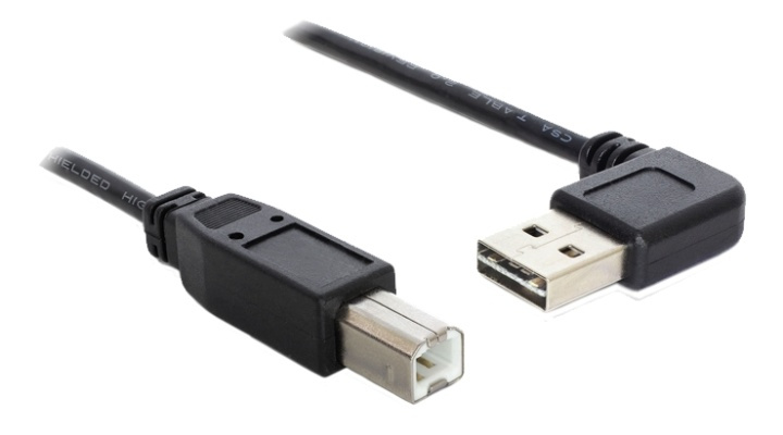 Delock Kabel EASY-USB 2.0 Typ-A hane vinklad Vä/Hö.,> USB 2.0 Typ-B i gruppen COMPUTERTILBEHØR / Kabler og adaptere / USB / USB-A / Kabler hos TP E-commerce Nordic AB (A16850)
