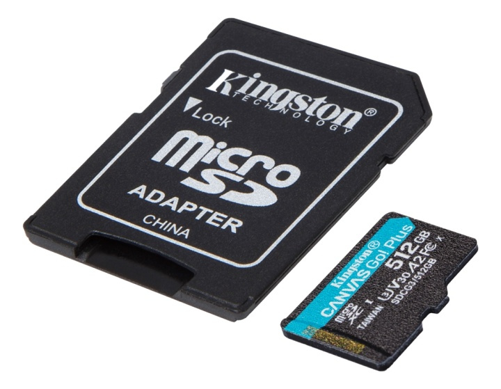 Kingston 512GB microSDXC Canvas Go Plus 170R A2 U3 V30 Card + ADP i gruppen HJEMMEELEKTRONIK / Lagringsmedier / Hukommelseskort / MicroSD/HC/XC hos TP E-commerce Nordic AB (A16874)