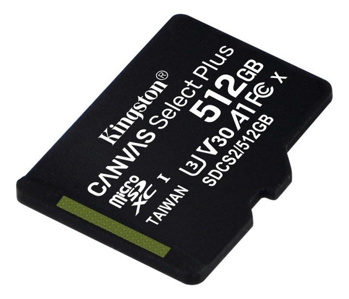 Kingston 512GB microSDXC Canvas Select Plus 100R A1 C10 w/o ADP i gruppen HJEMMEELEKTRONIK / Lagringsmedier / Hukommelseskort / MicroSD/HC/XC hos TP E-commerce Nordic AB (A16876)