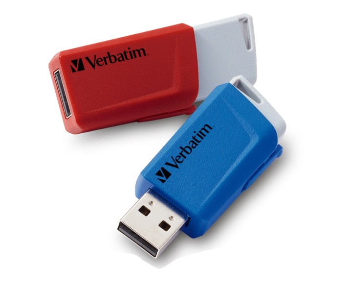 Verbatim Store N Click USB 3.0 2x 32GB Red & Blue i gruppen HJEMMEELEKTRONIK / Lagringsmedier / USB-flash drev / USB 3.2 hos TP E-commerce Nordic AB (A16882)