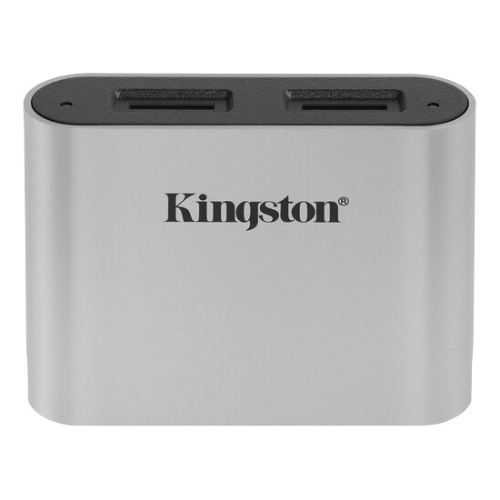 Kingston USB3.2 Gen1 Workflow Dual-Slot microSDHC/SDXC UHS-II Card Rea i gruppen HJEMMEELEKTRONIK / Lagringsmedier / Hukommelseskortlæser hos TP E-commerce Nordic AB (A16883)