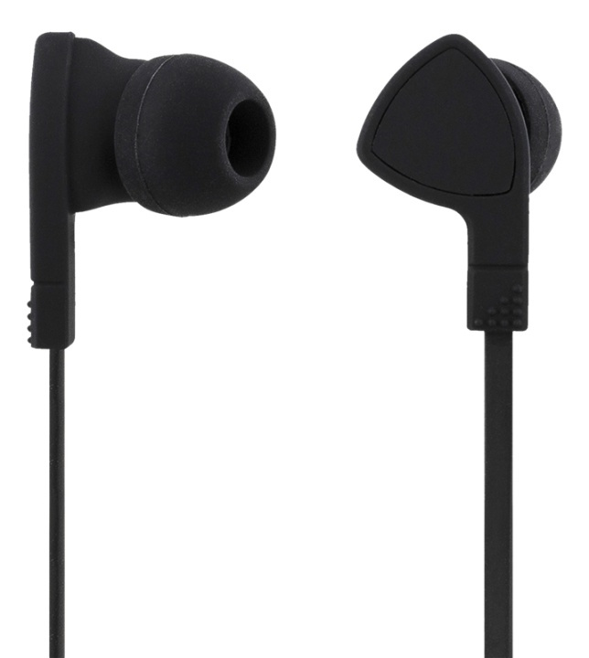 STREETZ in-ear headset, 1-button remote, 3.5mm, microphone, black i gruppen HJEMMEELEKTRONIK / Lyd & billede / Hovedtelefoner & Tilbehør / Hovedtelefoner hos TP E-commerce Nordic AB (A16931)