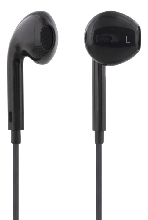 STREETZ semi-in-ear headset, answer button, 3.5mm, microphone, black i gruppen HJEMMEELEKTRONIK / Lyd & billede / Hovedtelefoner & Tilbehør / Hovedtelefoner hos TP E-commerce Nordic AB (A16936)