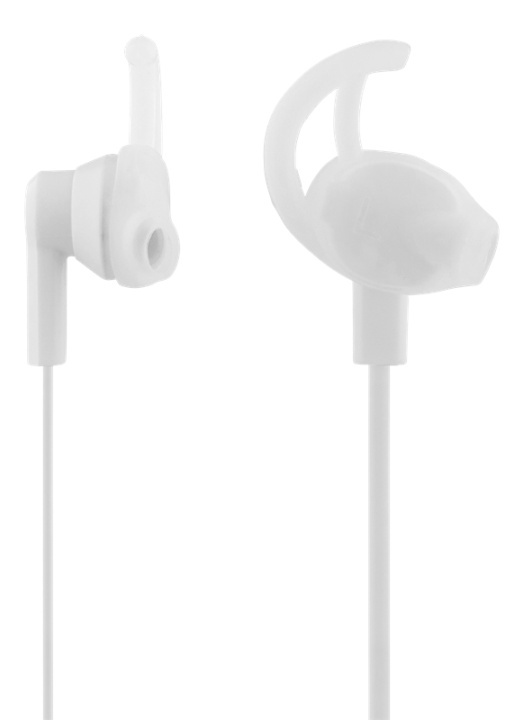 STREETZ stay-in-ear headset, 1-button remote, 3.5mm, microphone, white i gruppen HJEMMEELEKTRONIK / Lyd & billede / Hovedtelefoner & Tilbehør / Hovedtelefoner hos TP E-commerce Nordic AB (A16940)