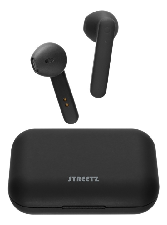 STREETZ True Wireless Stereo earbuds with charging case, semi-in-ear, i gruppen HJEMMEELEKTRONIK / Lyd & billede / Hovedtelefoner & Tilbehør / Hovedtelefoner hos TP E-commerce Nordic AB (A16943)