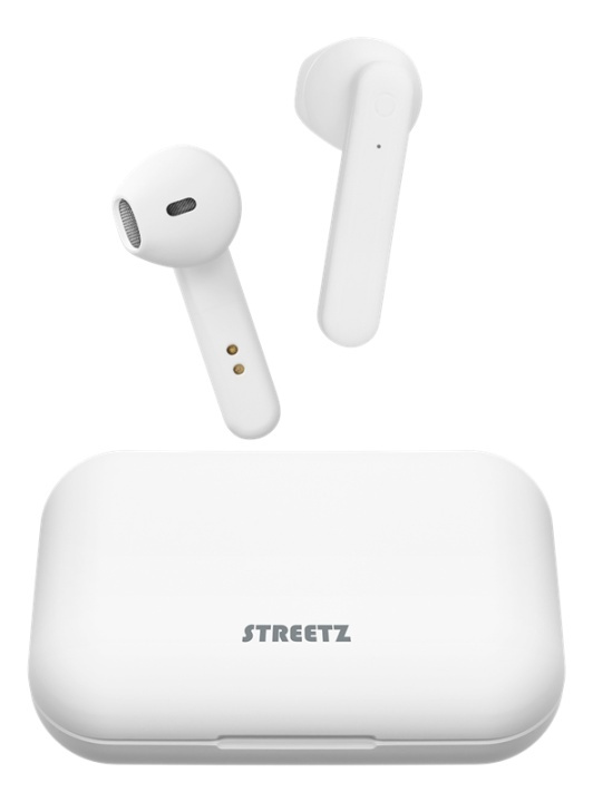 STREETZ True Wireless Stereo earbuds with charging case, semi-in-ear, i gruppen HJEMMEELEKTRONIK / Lyd & billede / Hovedtelefoner & Tilbehør / Hovedtelefoner hos TP E-commerce Nordic AB (A16946)