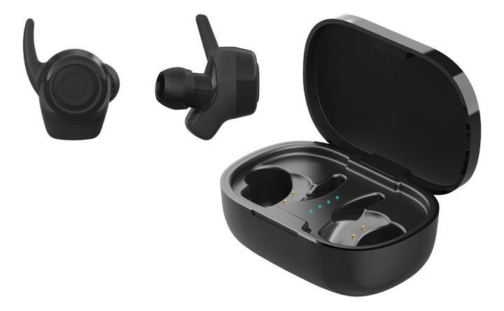 STREETZ Wireless stay-in-ear earbuds with charging case, sweat resista i gruppen HJEMMEELEKTRONIK / Lyd & billede / Hovedtelefoner & Tilbehør / Hovedtelefoner hos TP E-commerce Nordic AB (A16950)