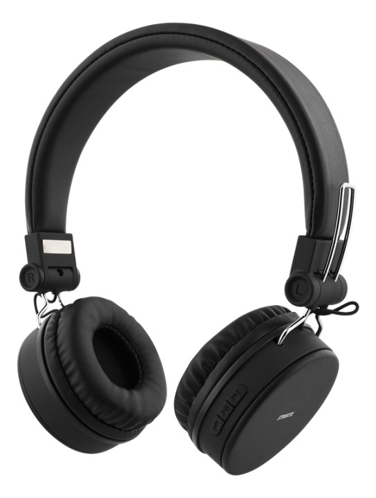 STREETZ Foldable on-ear BT headset, 3.5 mm, black i gruppen HJEMMEELEKTRONIK / Lyd & billede / Hovedtelefoner & Tilbehør / Hovedtelefoner hos TP E-commerce Nordic AB (A16954)