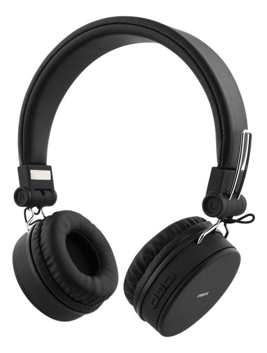 STREETZ Foldable on-ear BT headset, 3.5 mm, black i gruppen HJEMMEELEKTRONIK / Lyd & billede / Hovedtelefoner & Tilbehør / Hovedtelefoner hos TP E-commerce Nordic AB (A16954)