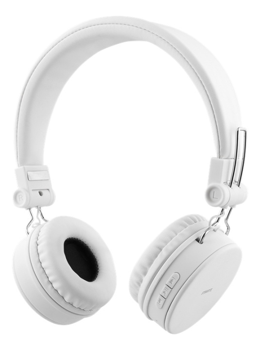 STREETZ Foldable on-ear BT headset, 3.5 mm, white i gruppen HJEMMEELEKTRONIK / Lyd & billede / Hovedtelefoner & Tilbehør / Hovedtelefoner hos TP E-commerce Nordic AB (A16955)