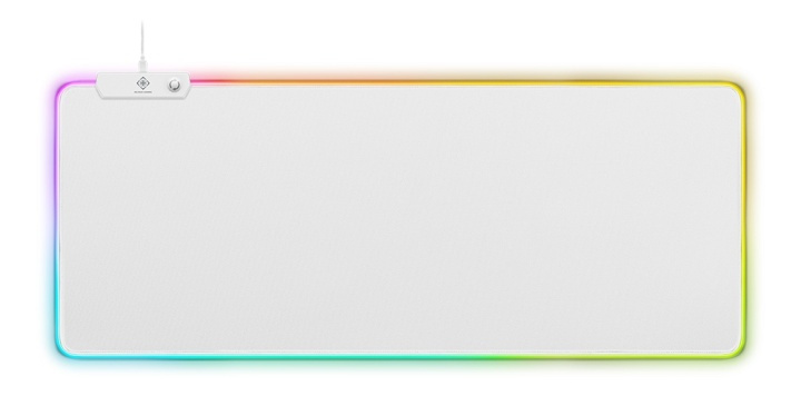 WHITE LINE WMP90 RGB mousepad, 900x360x4mm, 13 LED modes, white i gruppen COMPUTERTILBEHØR / GAMING / Musemåtter hos TP E-commerce Nordic AB (A16988)