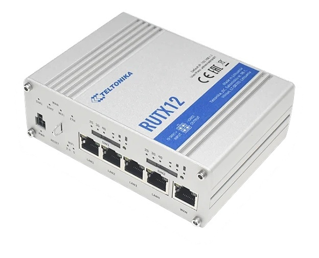 Teltonika RUTX12 Dual LTE Cat6 5xGE WIFI GPS Bluetooth i gruppen COMPUTERTILBEHØR / Netværk / Routere hos TP E-commerce Nordic AB (A17058)