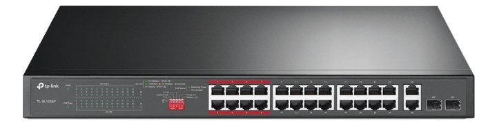 26-Port 10/100Mbps PoE+ Switch, 24 10/100Mbps PoE+ Ports, 2 Gigabit RJ i gruppen COMPUTERTILBEHØR / Netværk / Switches hos TP E-commerce Nordic AB (A17063)