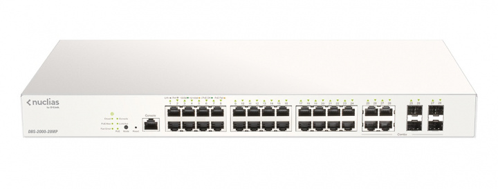 28-Port Gigabit PoE+ Nuclias Smart Managed Switch including 4x 1G Com i gruppen COMPUTERTILBEHØR / Netværk / Switches / 10/100/1000Mbps hos TP E-commerce Nordic AB (A17065)