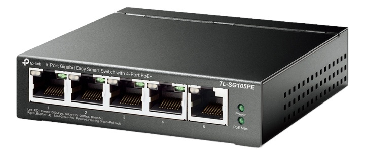 TP-Link 5-Port Gigabit Easy Smart Switch with 4-Port PoE+ i gruppen COMPUTERTILBEHØR / Netværk / Switches / 10/100/1000Mbps hos TP E-commerce Nordic AB (A17092)