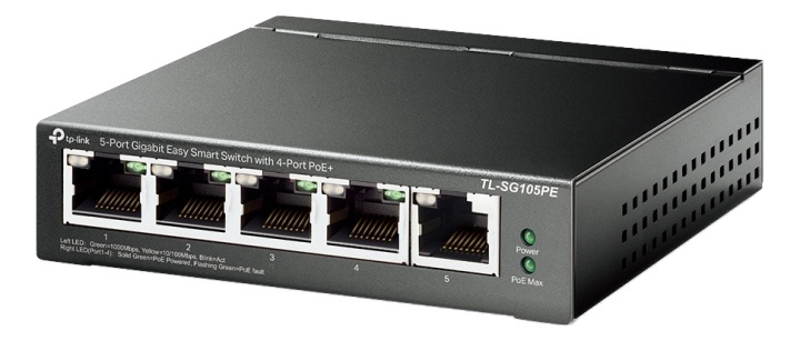 TP-Link 5-Port Gigabit Easy Smart Switch with 4-Port PoE+ i gruppen COMPUTERTILBEHØR / Netværk / Switches hos TP E-commerce Nordic AB (A17092)