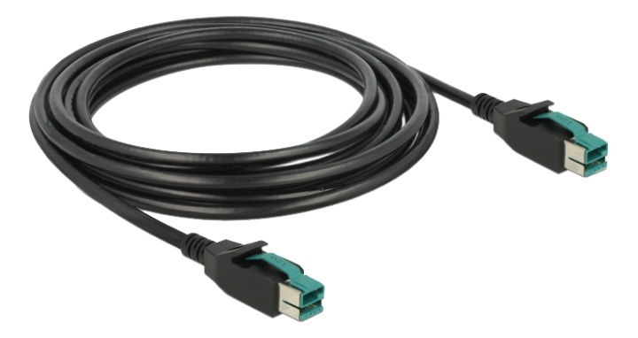 Delock PoweredUSB cable male 12 V > PoweredUSB male 12 V 4 m for POS p i gruppen COMPUTERTILBEHØR / Printere og tilbehør / Printere / Labelmaskiner og tilbehør / Skrive og tilbehør hos TP E-commerce Nordic AB (A17135)