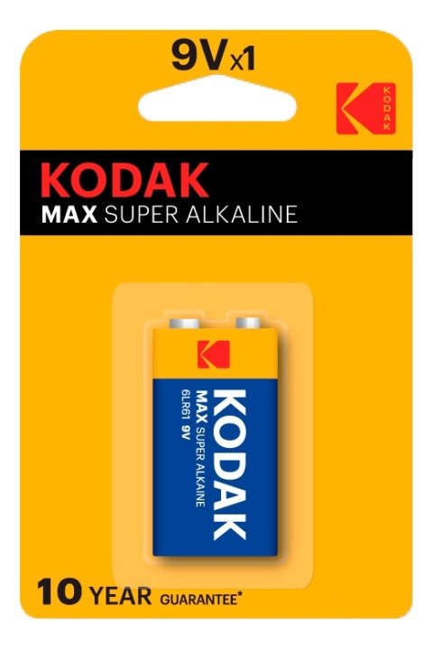 Kodak Kodak MAX alkaline 9V battery (1 pack) i gruppen HJEMMEELEKTRONIK / Batterier og opladere / Batterier / 9V hos TP E-commerce Nordic AB (A17155)