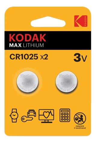 Kodak Kodak Max lithium CR1025 battery (2 pack) i gruppen HJEMMEELEKTRONIK / Batterier og opladere / Batterier / Knapcelle hos TP E-commerce Nordic AB (A17161)