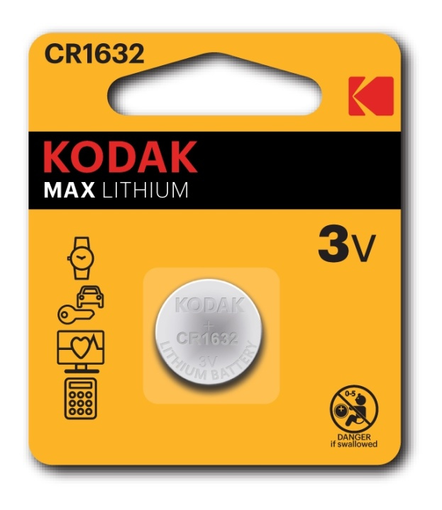 Kodak Kodak Max lithium CR1632 battery (2 pack) i gruppen HJEMMEELEKTRONIK / Batterier og opladere / Batterier / Knapcelle hos TP E-commerce Nordic AB (A17165)