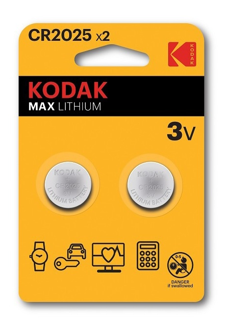 Kodak Kodak Max lithium CR2025 battery (2 pack) i gruppen HJEMMEELEKTRONIK / Batterier og opladere / Batterier / Knapcelle hos TP E-commerce Nordic AB (A17167)