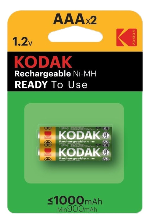 Kodak rechargeable Ni-MH AAA battery 1000mAh (2 pack) i gruppen HJEMMEELEKTRONIK / Batterier og opladere / Batterier / AAA hos TP E-commerce Nordic AB (A17169)